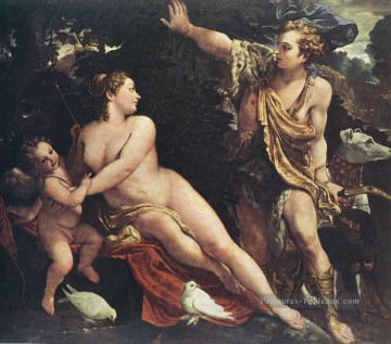 Vénus et Adonis Baroque Annibale Carracci Peinture à l'huile